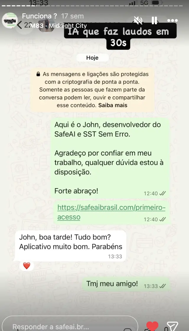 Depoimento de cliente 1